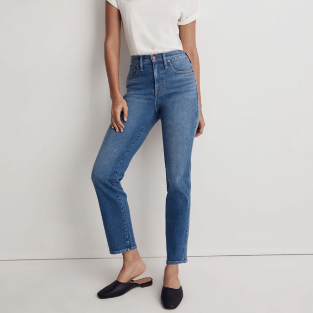 Madewell Stovepipe Blue Jeans
